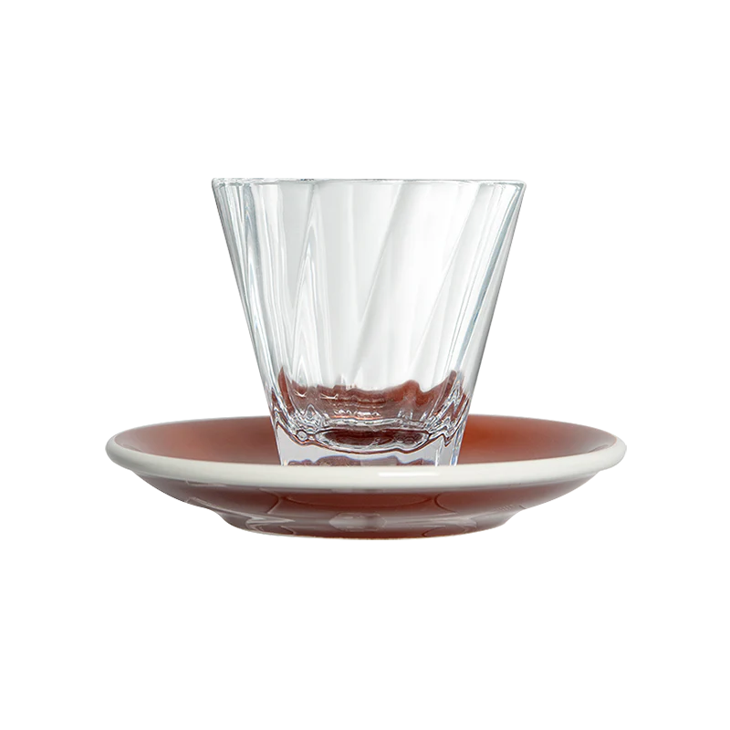 180ml Twisted Cappuccino Glass  and 14.5cm Shared Saucer - Image 6